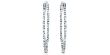 Diamond Hoop Earrings at Diamondstuds.com