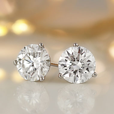 Prong Set Earrings Moissanite Diamond Studs Unique Diamond Earrings 14k18k Diamond Stud Diamond Earrings
