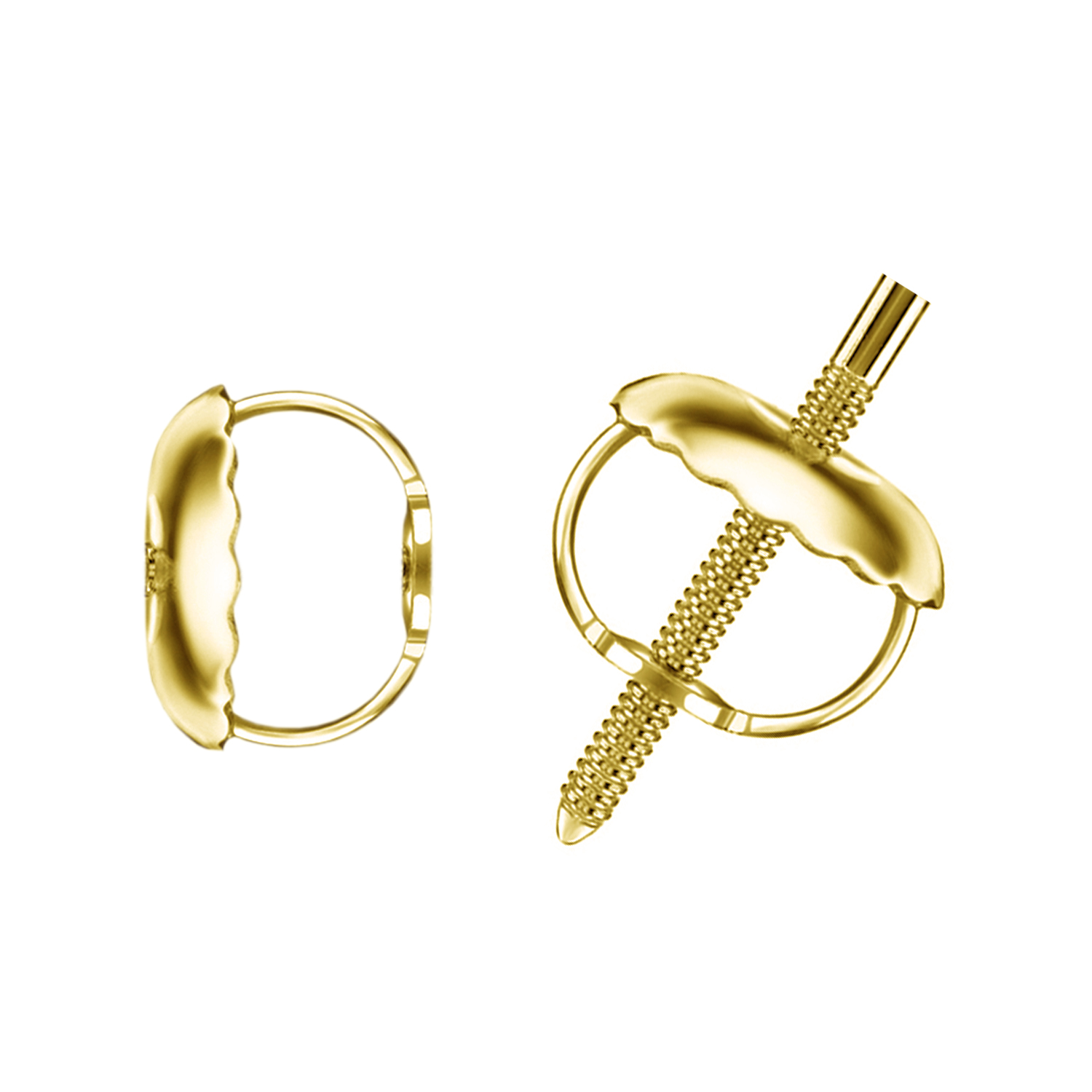 14k Yellow Gold Earring Backings Pair - DiamondStuds.com