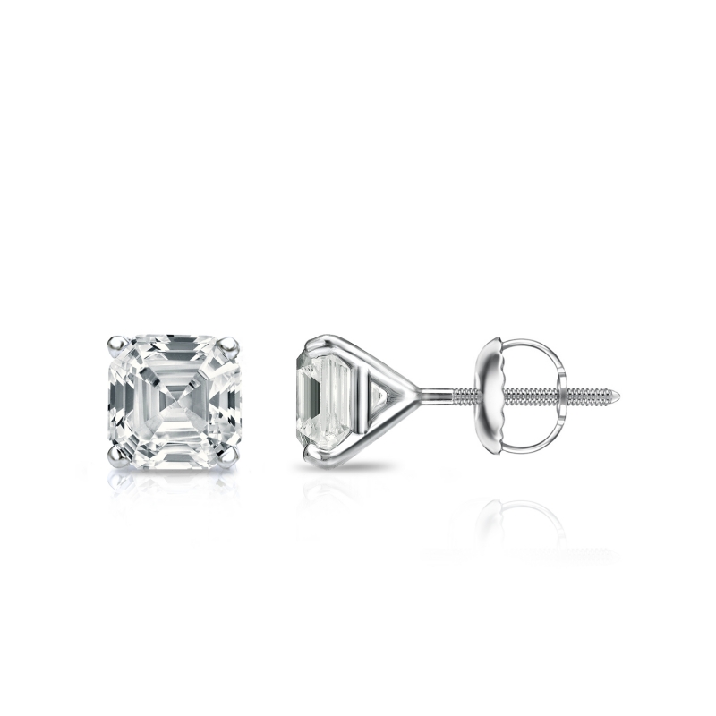 ASHER | Round Brilliant Diamond Studs in White Gold (0.60ct - 1.00ct tw.)