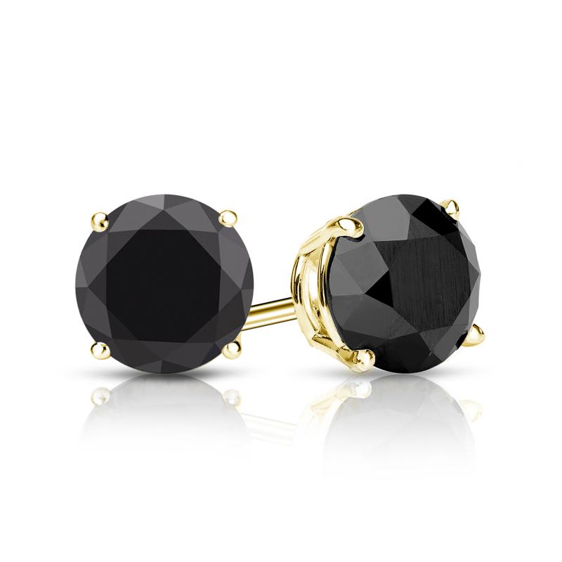 All fashion black stud earrings