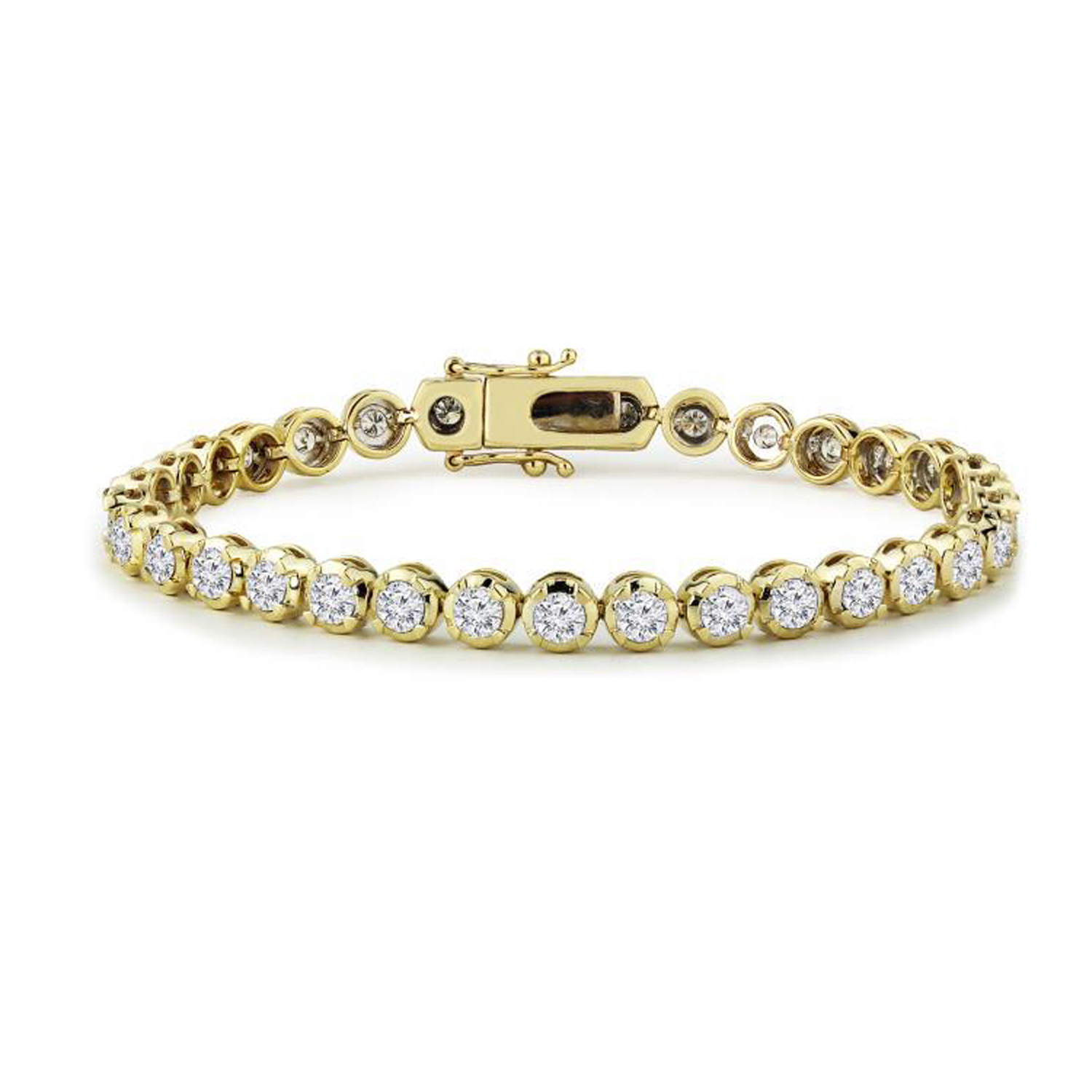 1.00 ct. tw. Round Diamond Tennis Bracelet (H-I, SI1-SI2) in 14K Yellow ...