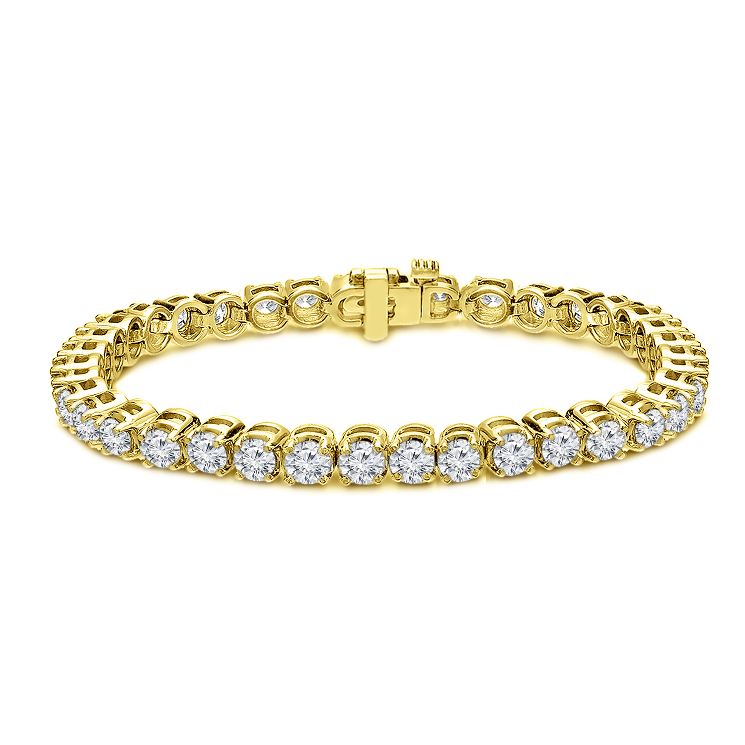 Lab Grown Diamond Tennis Bracelet 8.00 ct. tw. (EF, VS1VS2) in 14K Yellow Gold, 7.25 inch