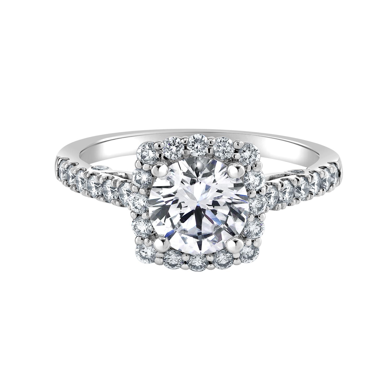 Authentic Verragio Engagement Ring with 1.00 ct. Round Lab Grown
