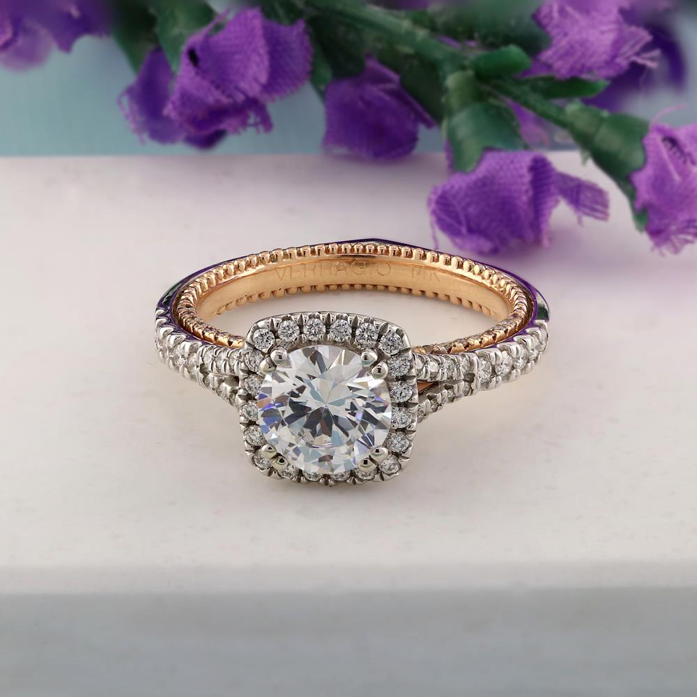 Authentic Verragio Engagement Ring with 1.25 ct. Round Lab Grown
