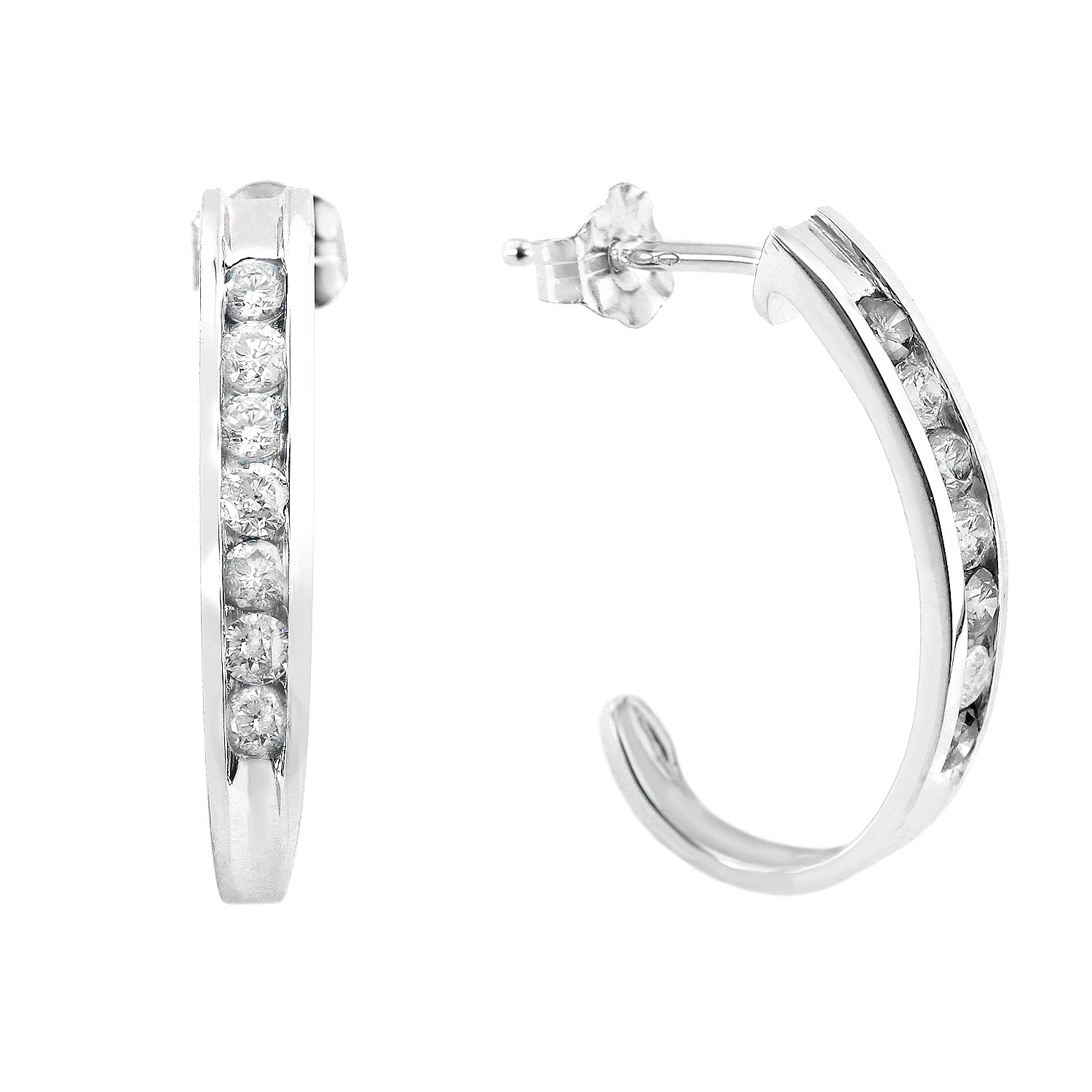 14K Yellow Lab-Grown Emerald & 1 5/8 CTW Lab-Grown Diamond 20.5 mm Hoop Earrings
