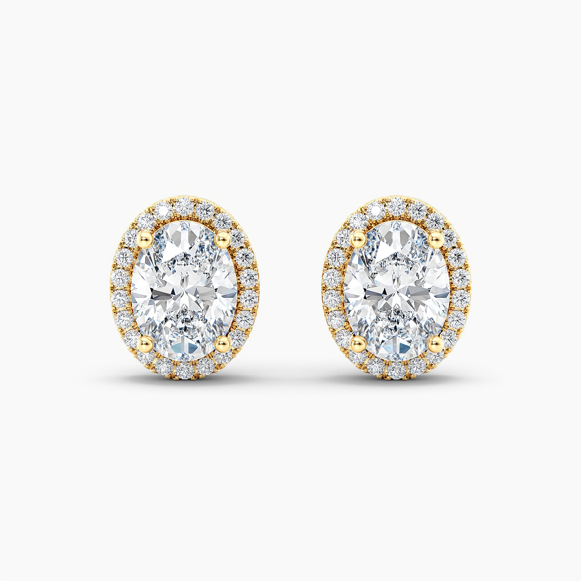 【HYERES LOR】23FW★ Essence Lab Diamond 14K W Halo Earrings HYERES LOR】23FW☆ Essence Lab Diamond 14K W Halo Earrings