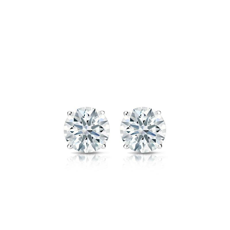 Natural Diamond Stud Earrings Hearts & Arrows 0.25 ct. tw. (H-I, I1-I2 ...