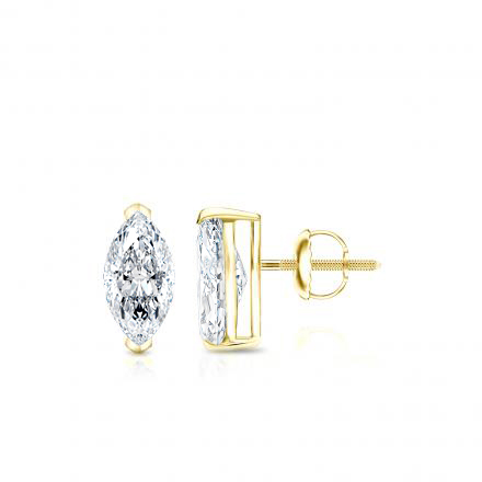 Natural Diamond Stud Earrings Marquise 0.62 ct. tw. (GH, VS1VS2) 14K