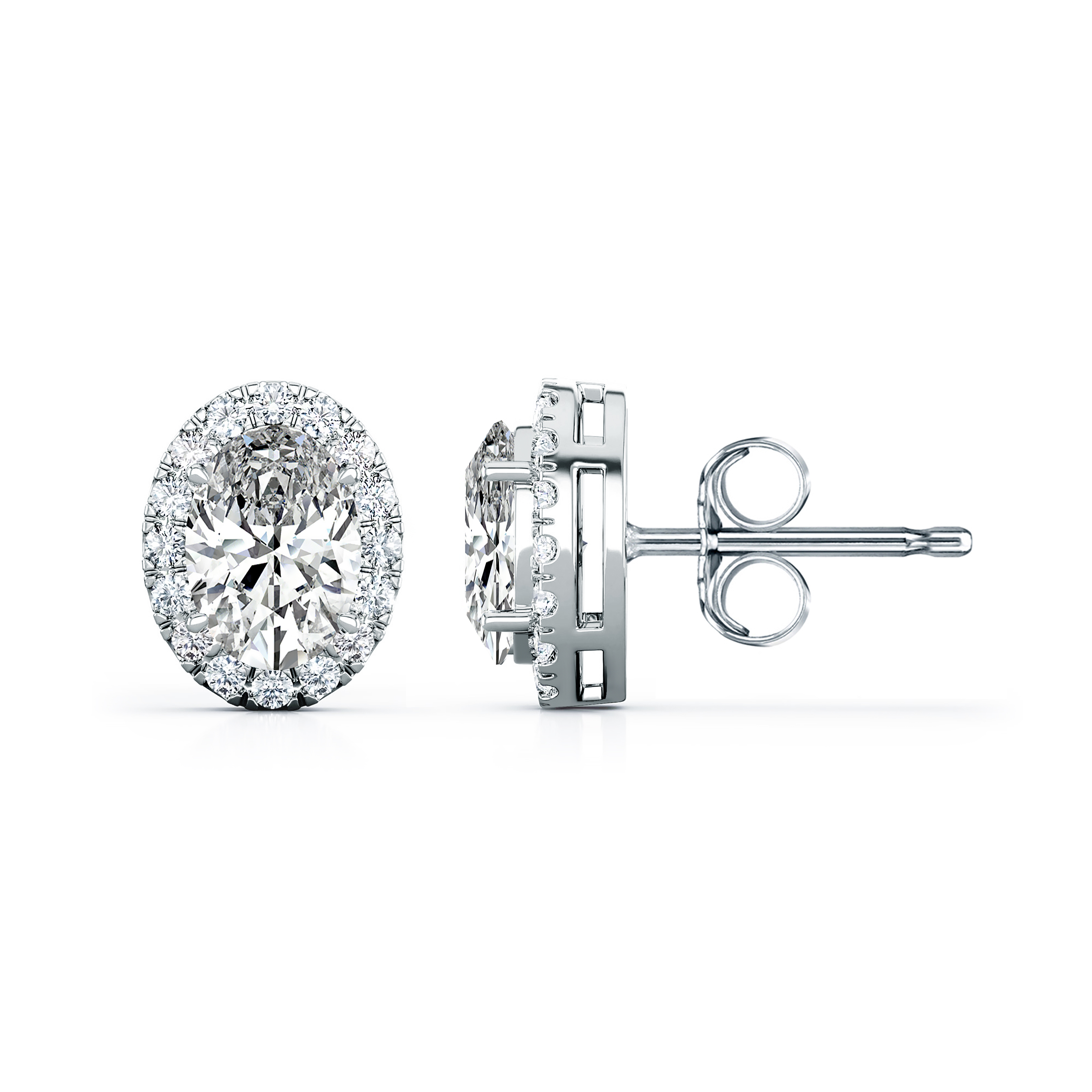 Natural Diamond Stud Earrings Oval 2 00 Ct Tw G H VS1 VS2 Platinum natural-diamond-stud-earrings-oval-2-00-ct-tw-g-h-vs1-vs2-platinum