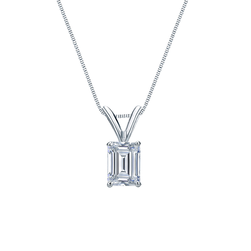 Natural Diamond Solitaire Pendant Emerald-cut 0.50 ct. tw. (H-I, SI1