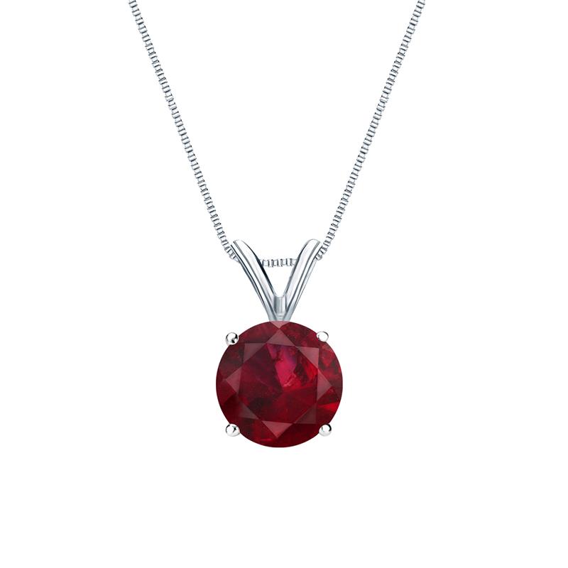 round ruby pendant