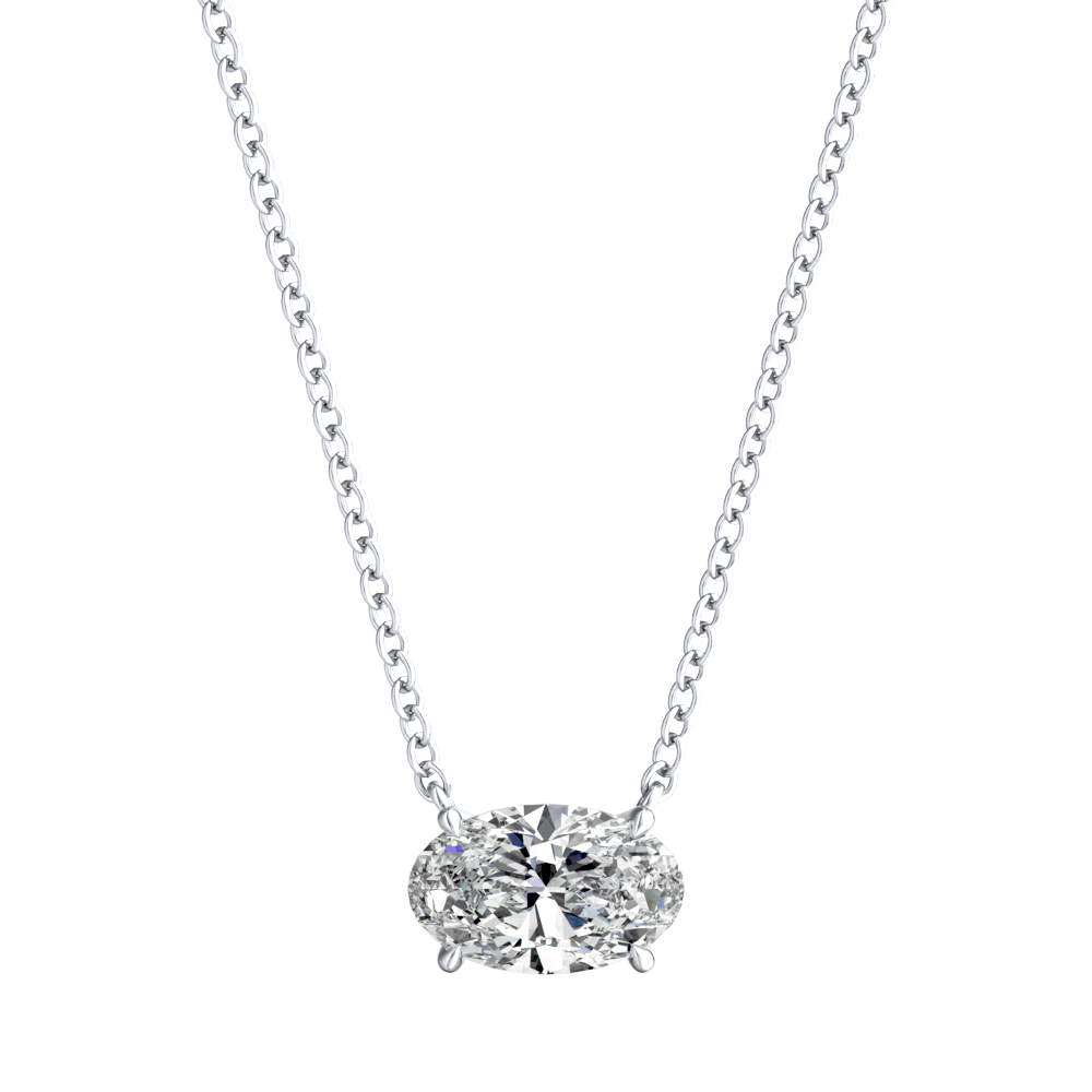 lab grown diamond solitaire necklace