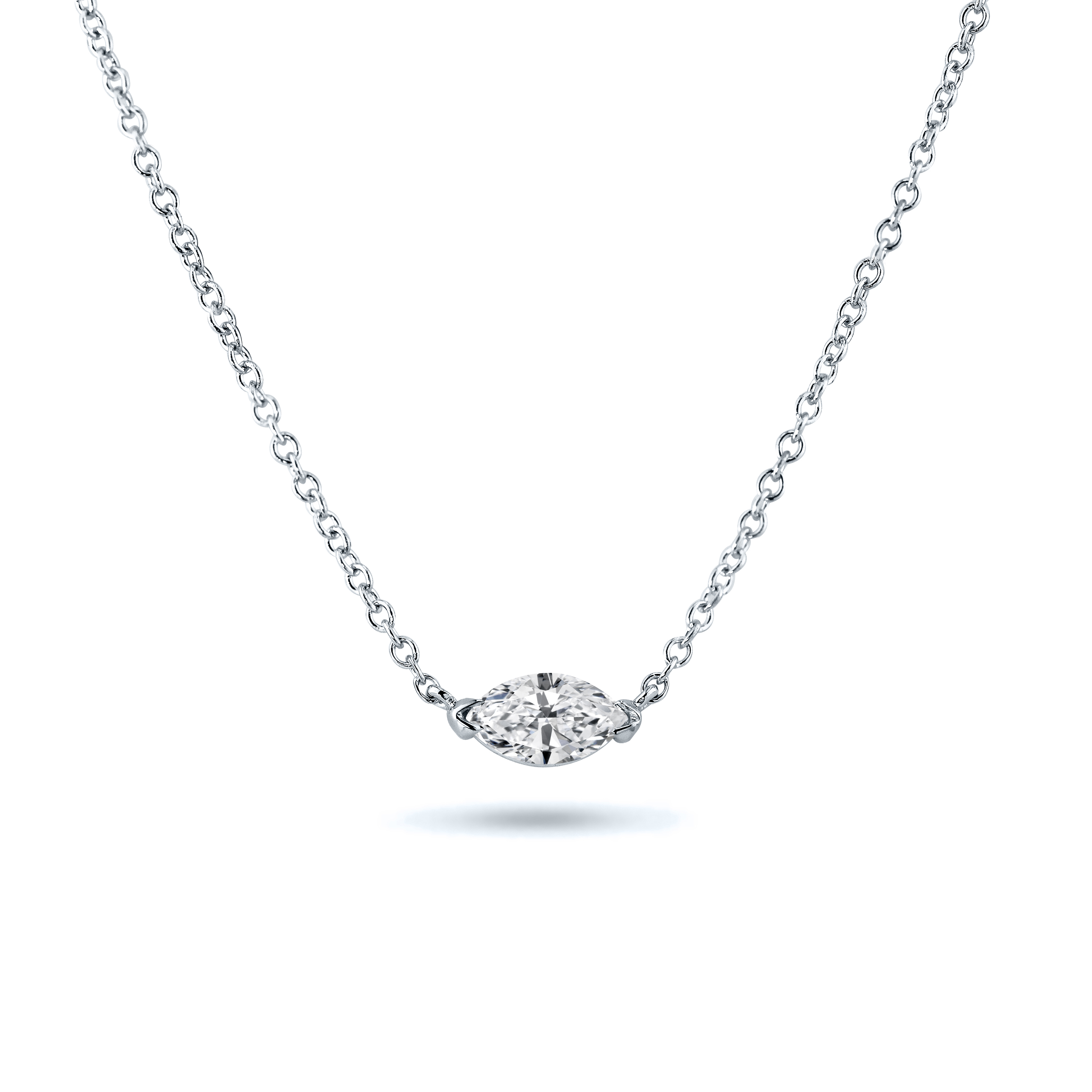 Diamond Solitaire Pendant Marquise 0.50 ct. tw. (G-H, I1-I2) in 14K