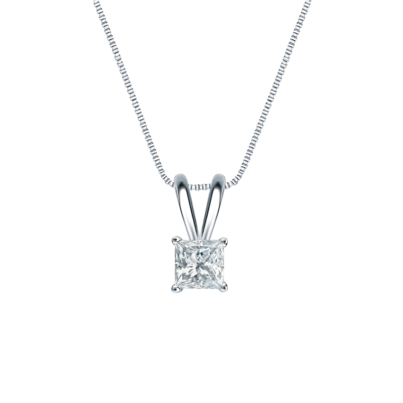 Natural Diamond Solitaire Pendant Princess-cut 0.25 ct. tw. (H-I, SI1