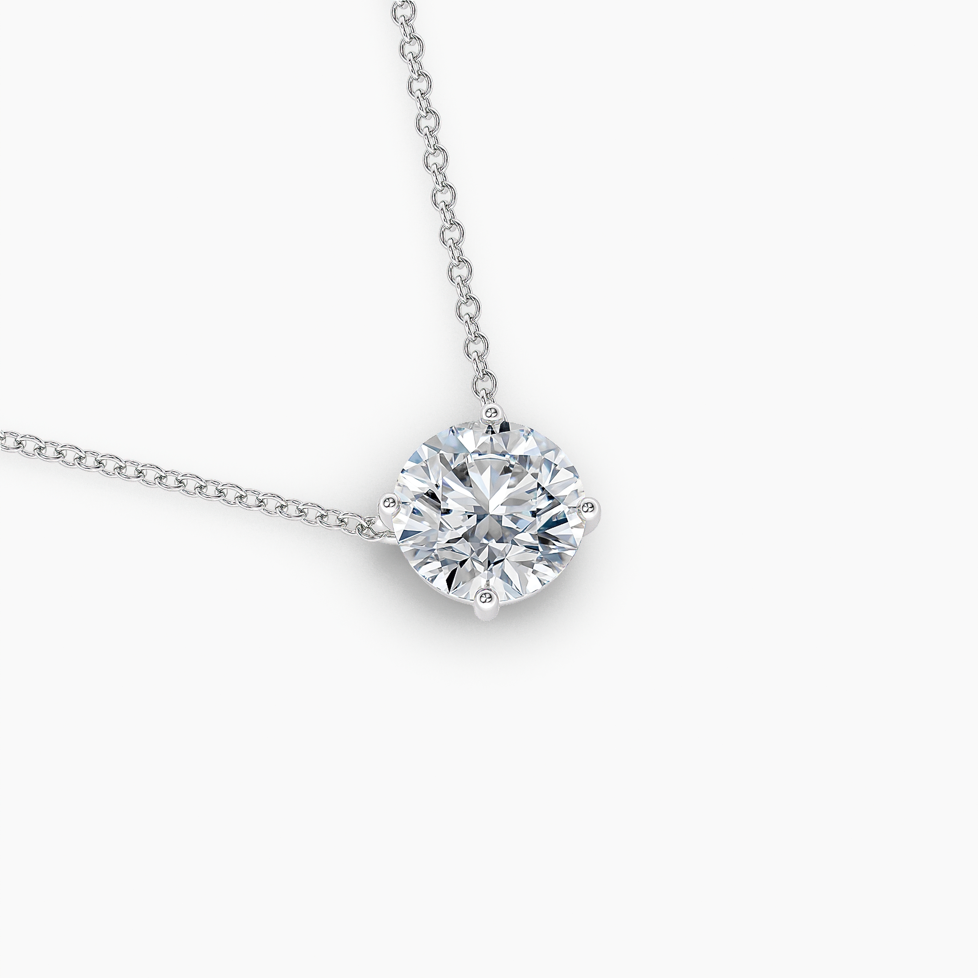 Lab Grown Diamond Solitaire Floating Pendant Round 0.50 ct. tw. (G-H ...