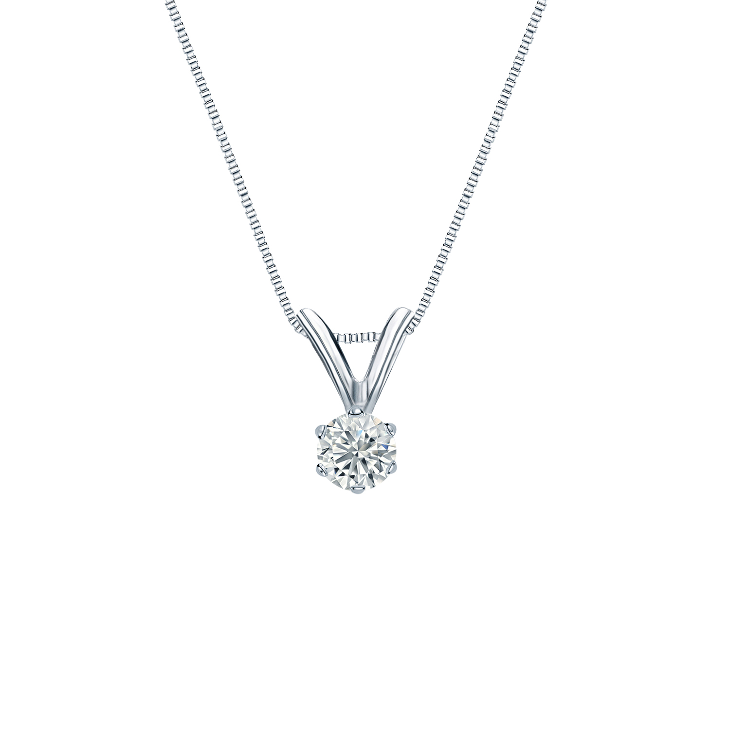0.20Ct Round Diamond Solitaire Pendant with Chain Yellow Gold Last Piece