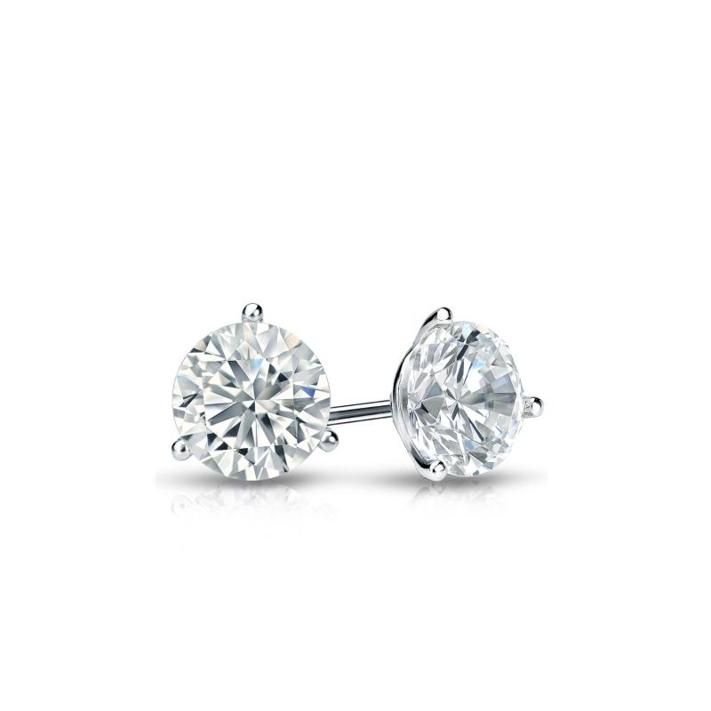 Natural Diamond Stud Earrings Round 0.33 ct. tw. (J-K, I2) 14k White ...