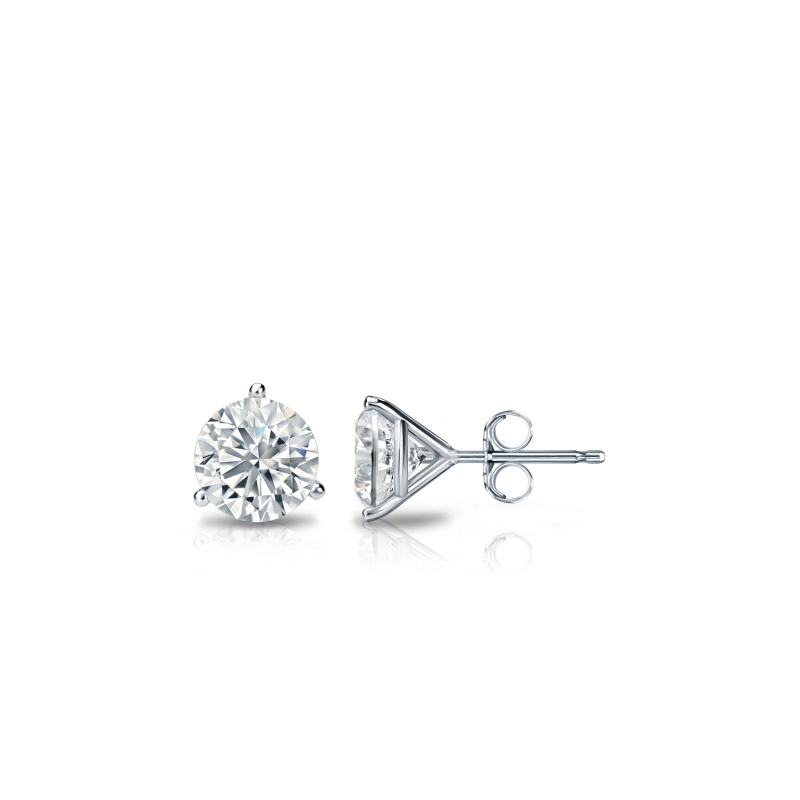 Natural Diamond Stud Earrings Round 0.33 ct. tw. (JK, I2) 14k White