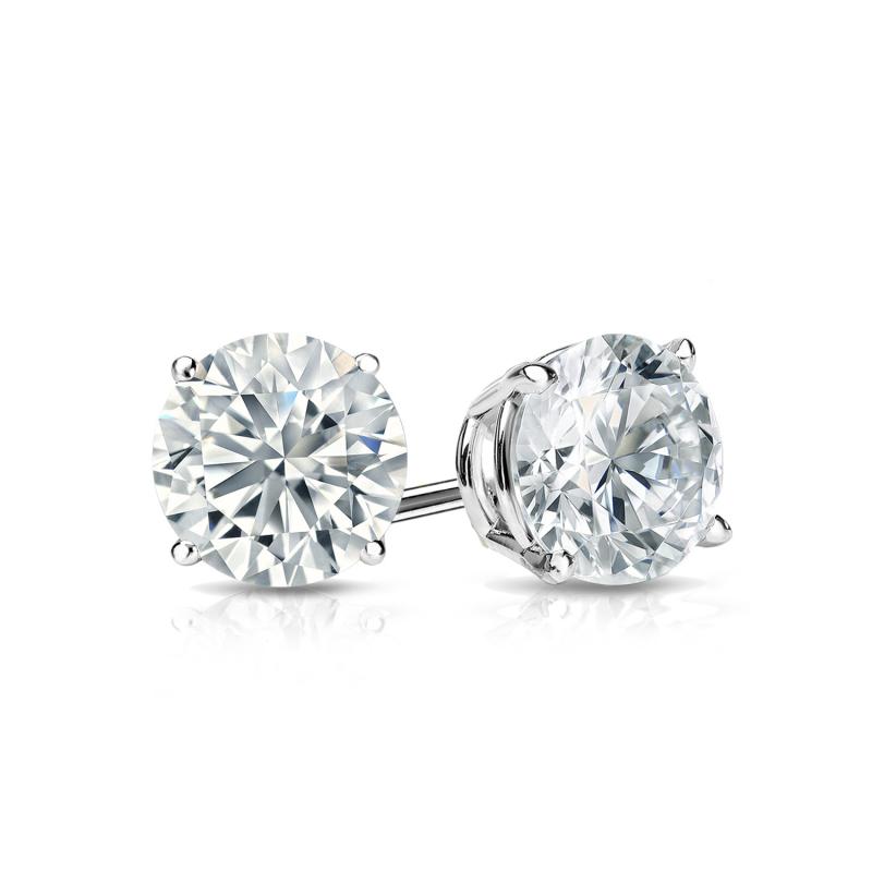 Natural Diamond Stud Earrings Round 0.75 ct. tw. (J-K, I2) 14k White ...