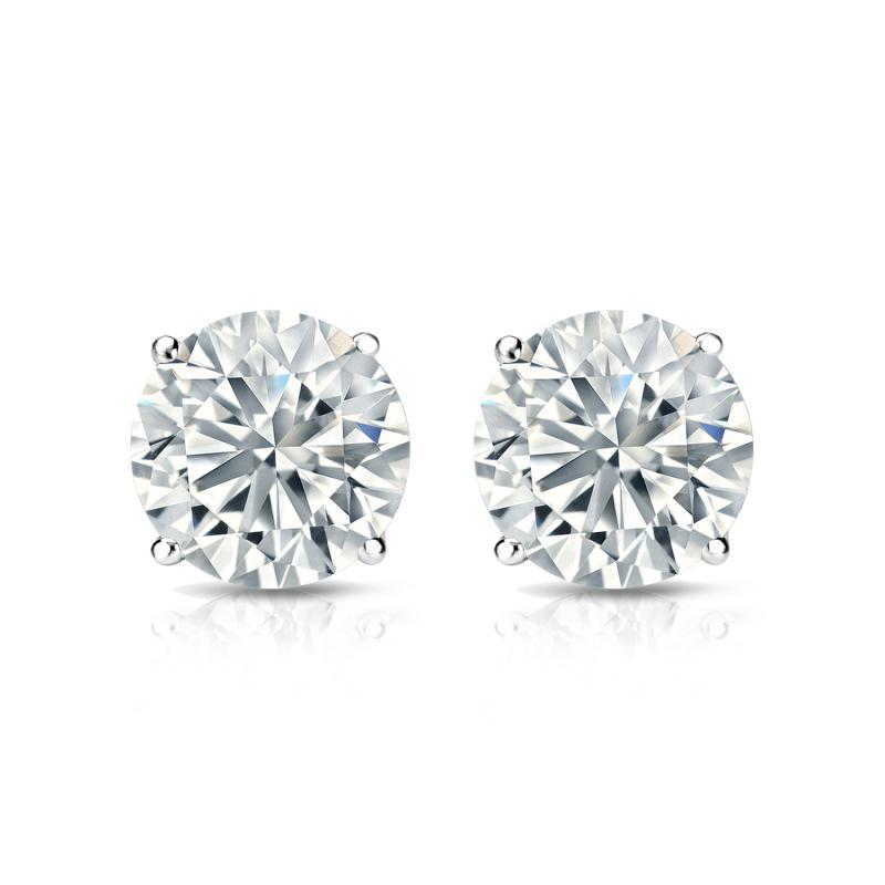 Natural Diamond Stud Earrings Round 1.00 ct. tw. (GH, VS1VS2) 14k