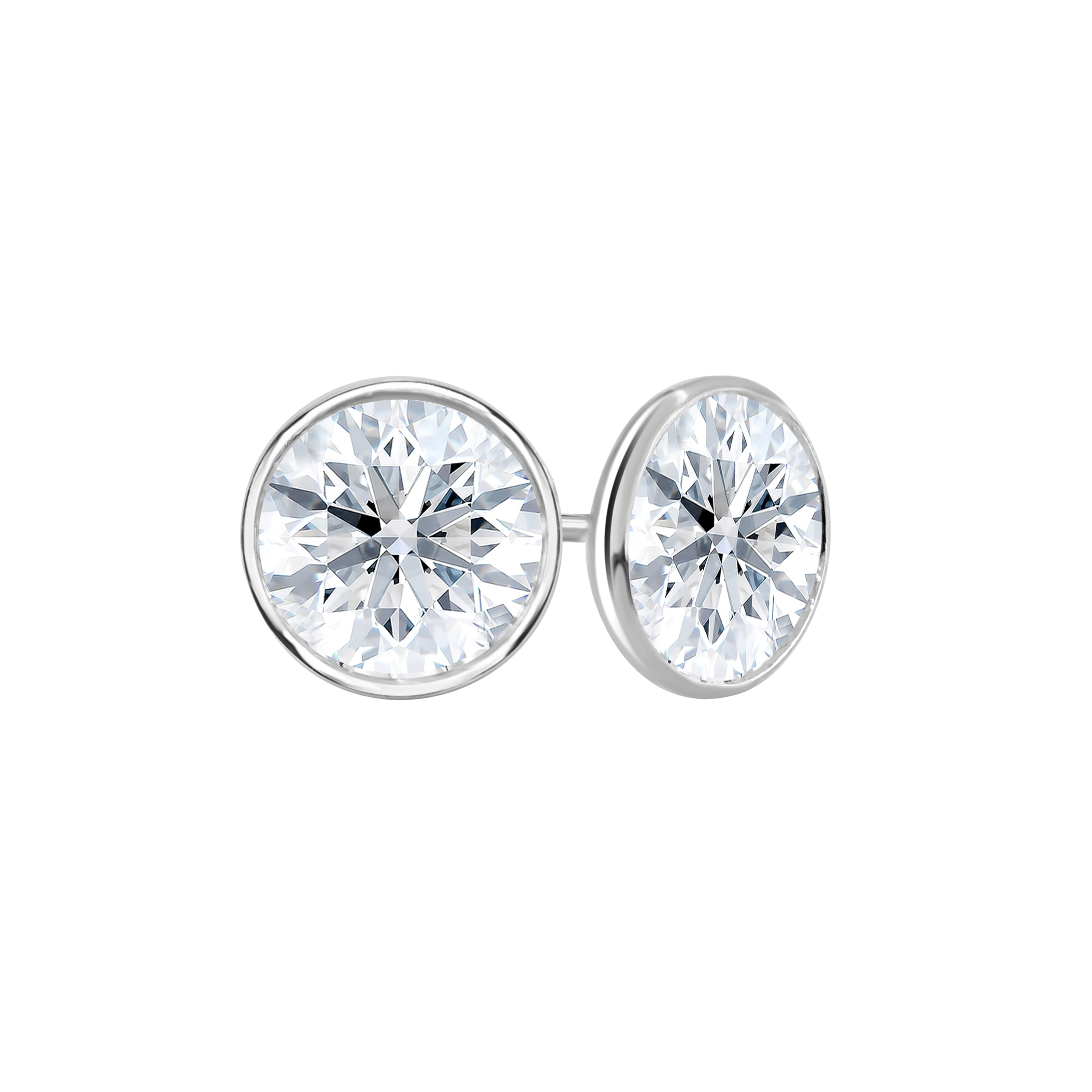 Multi-Diamond Circle Stud Earrings 1/2 ct tw 10K Yellow Gold