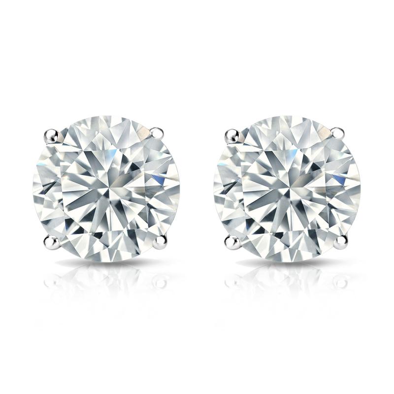 Natural Diamond Stud Earrings Round 1.50 ct. tw. (H-I, SI1-SI2) 14k ...