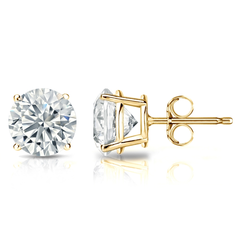 Natural Diamond Stud Earrings Round 2.00 ct. tw. (GH, VS1VS2) 14k