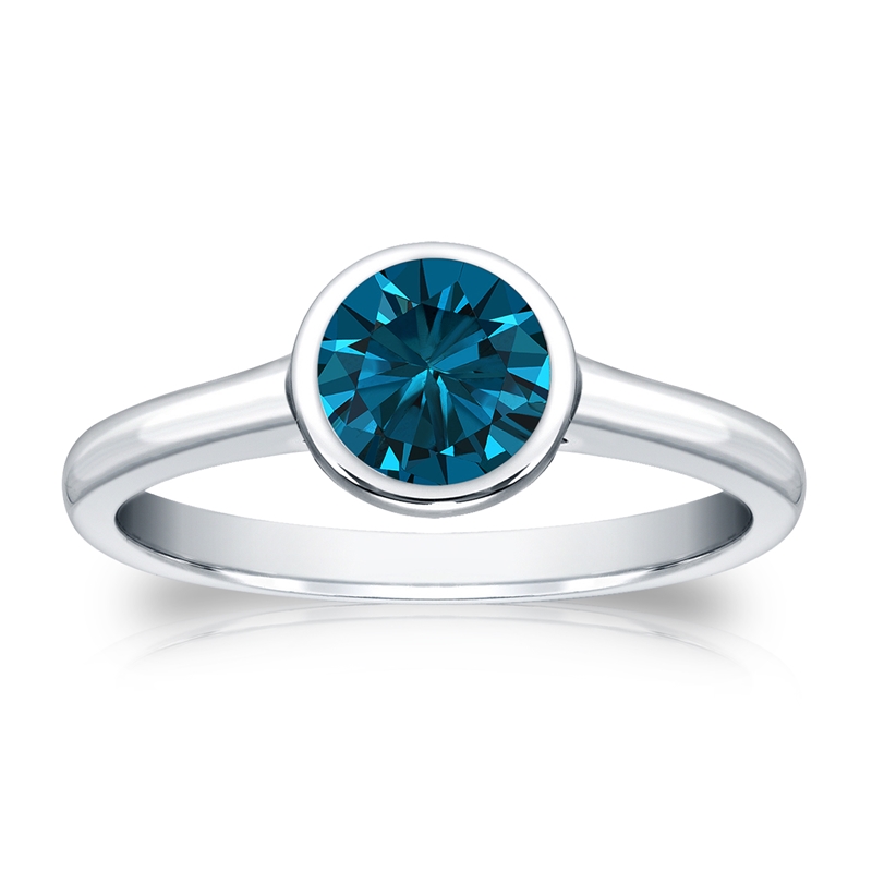 Shirley Temple Fancy Blue Colored Diamond Ring - The Phoenix