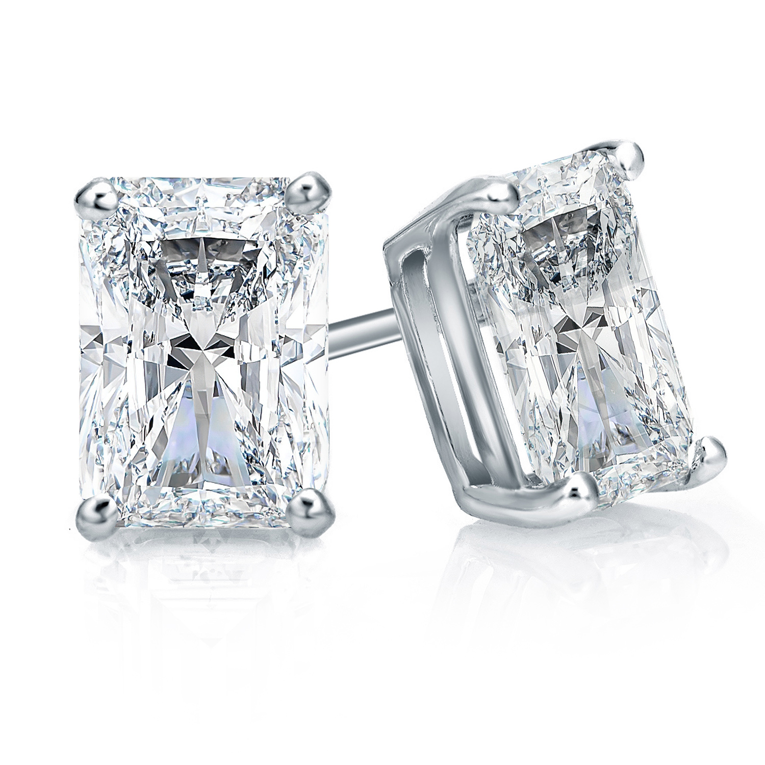 Certified Lab Grown Diamond Studs Earrings Radiant 3.00 ct. tw. (IJ