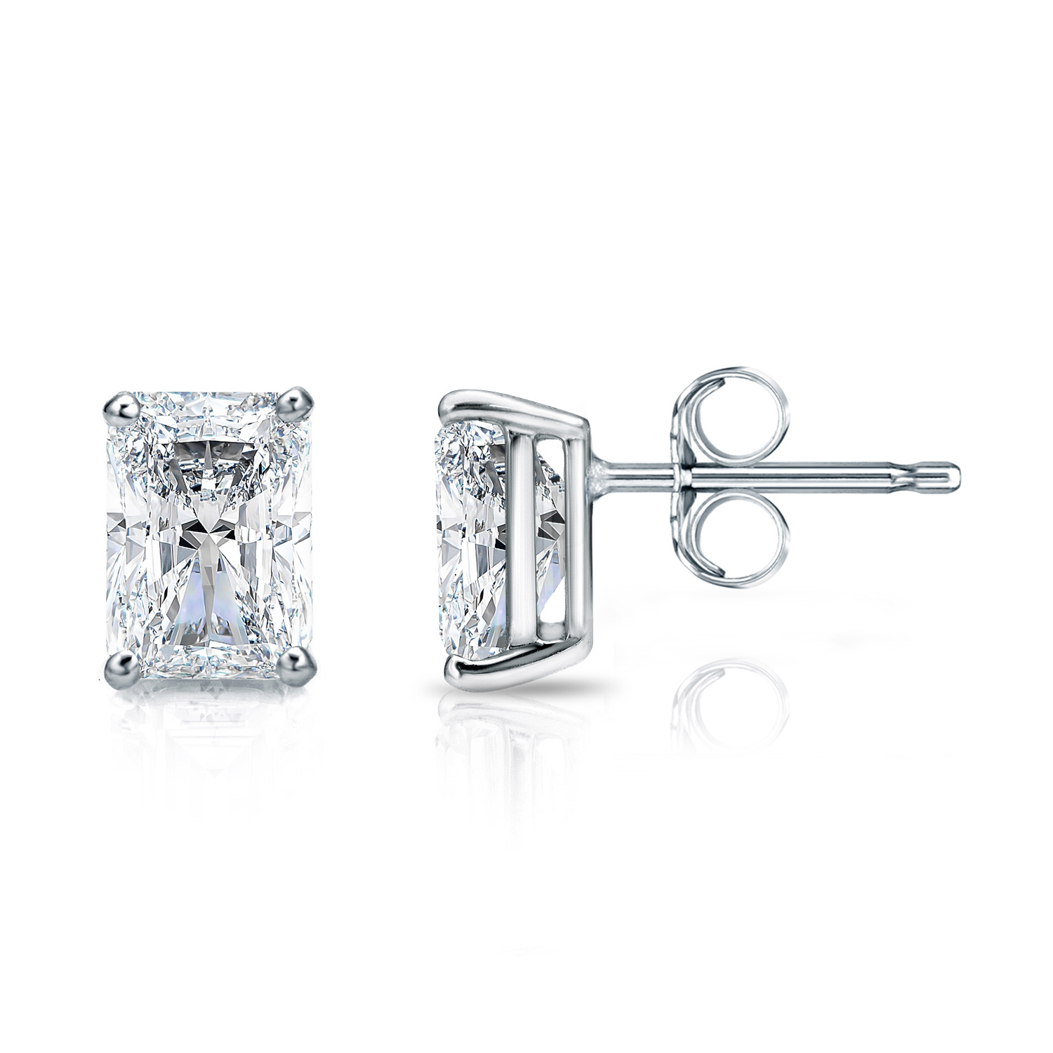 Certified Lab Grown Diamond Studs Earrings Radiant 3.00 ct. tw. (IJ