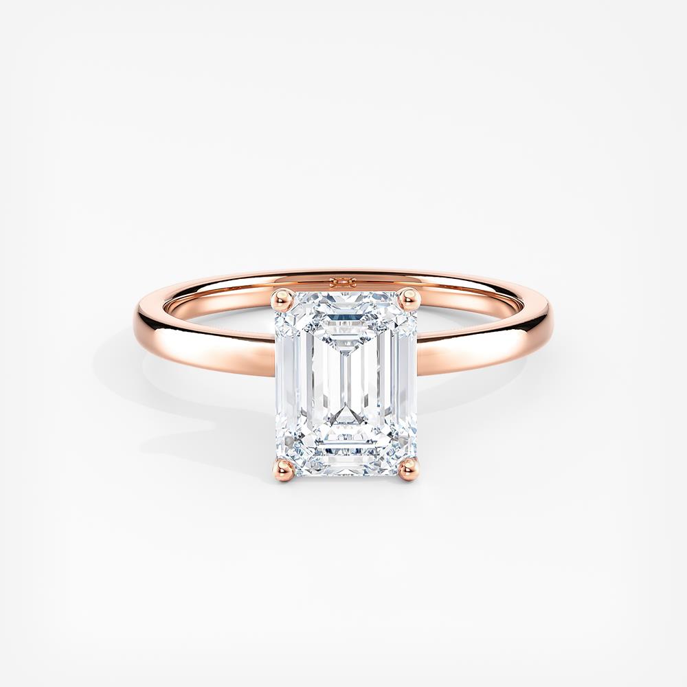 Certified Lab Grown Diamond Ribbon Halo Engagement Ring Emerald 2.00 ct ...