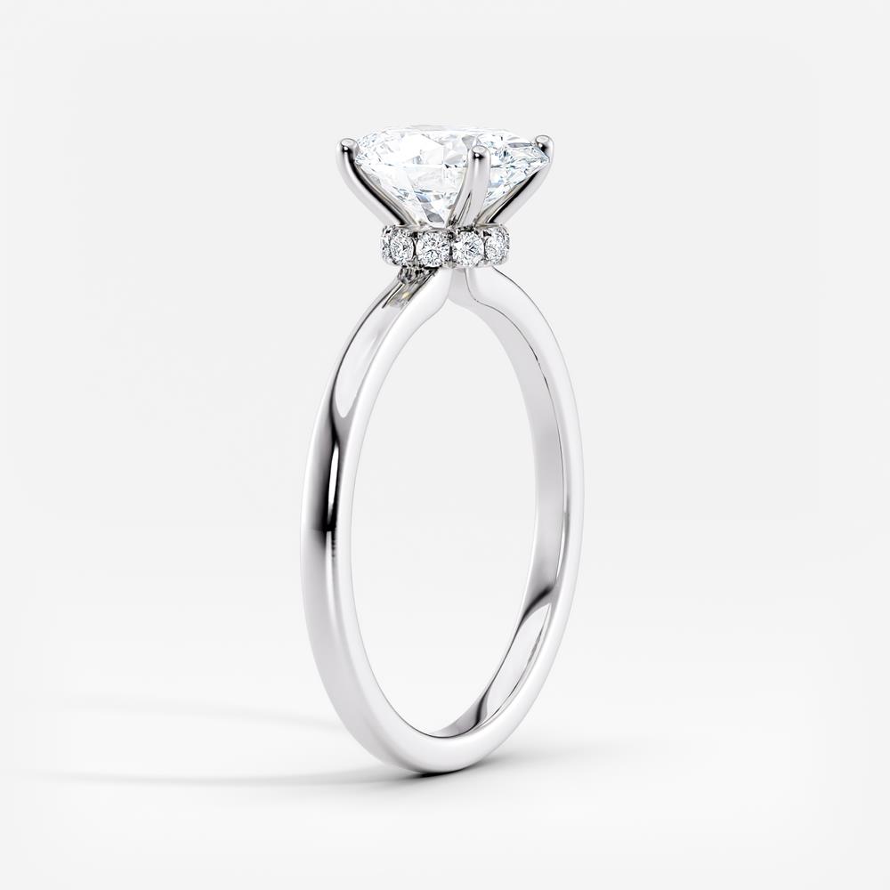 Natural Diamond Ribbon Halo Engagement Ring Oval 2.47 ct. (H, SI2) in ...