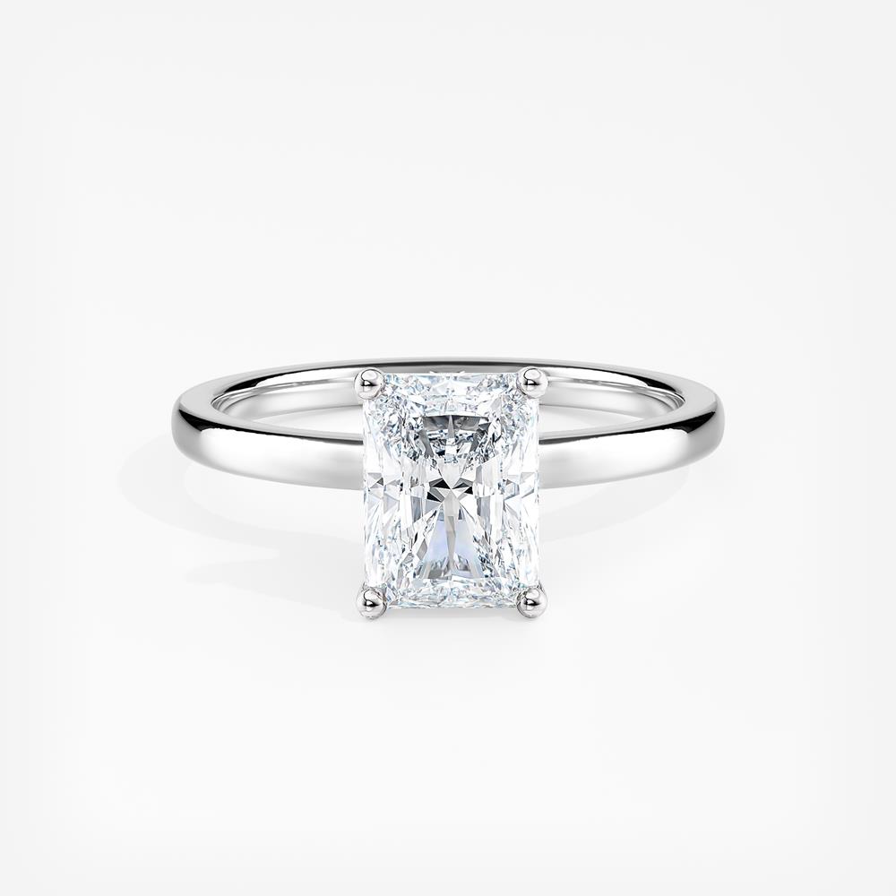 Lab Grown Diamond Ribbon Halo Engagement Ring Radiant 1.00 ct. (I-J ...