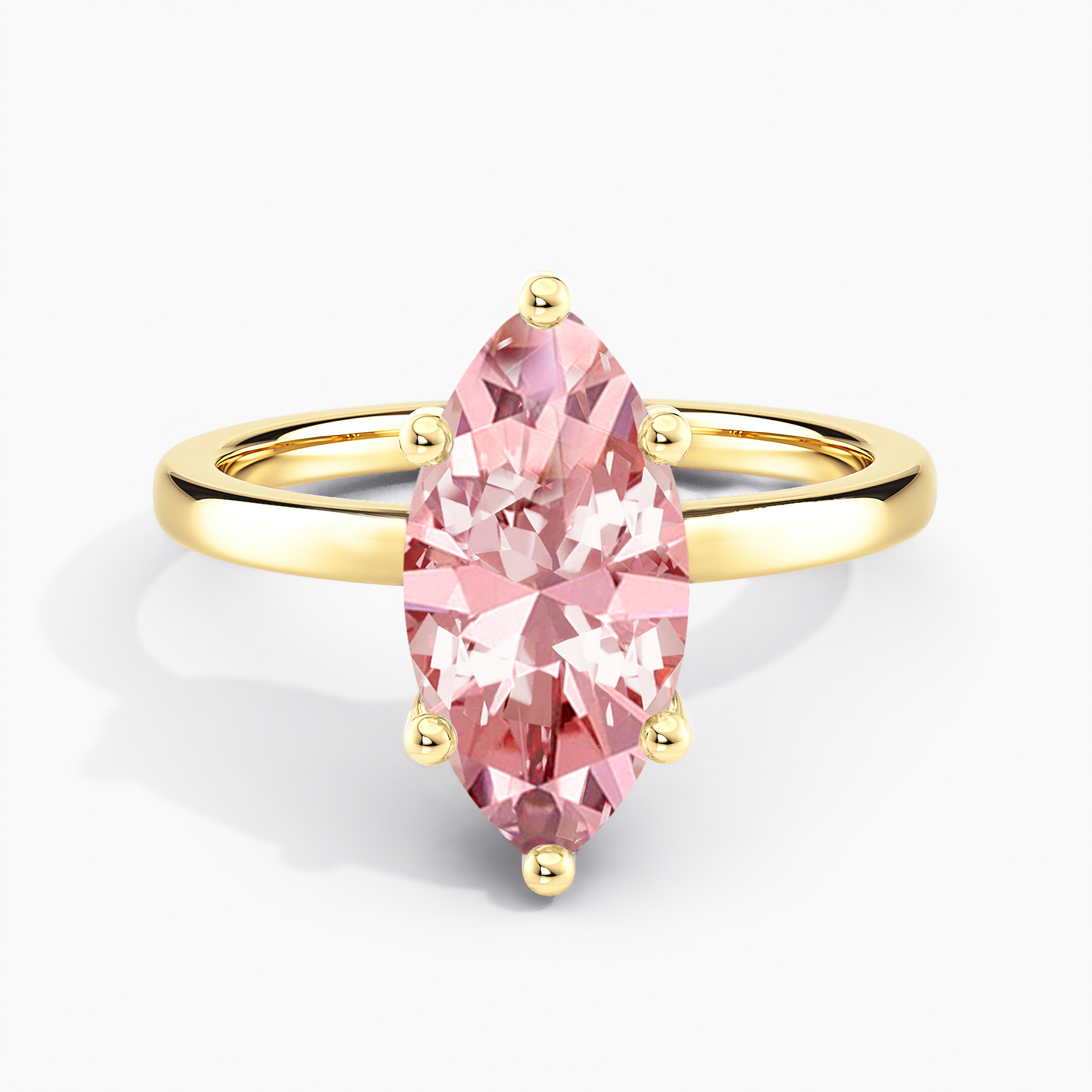 Lab Grown Diamond Ribbon Halo Engagement Ring Marquise 2.00 ct. (Pink ...