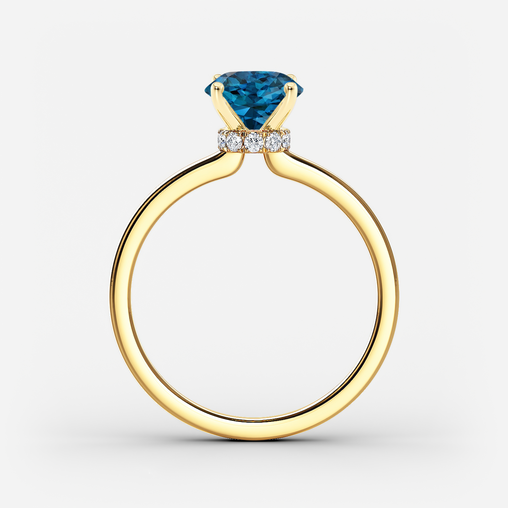 Lab Grown Diamond Ribbon Halo Engagement Ring Oval 1.00 ct. (Blue, VS ...