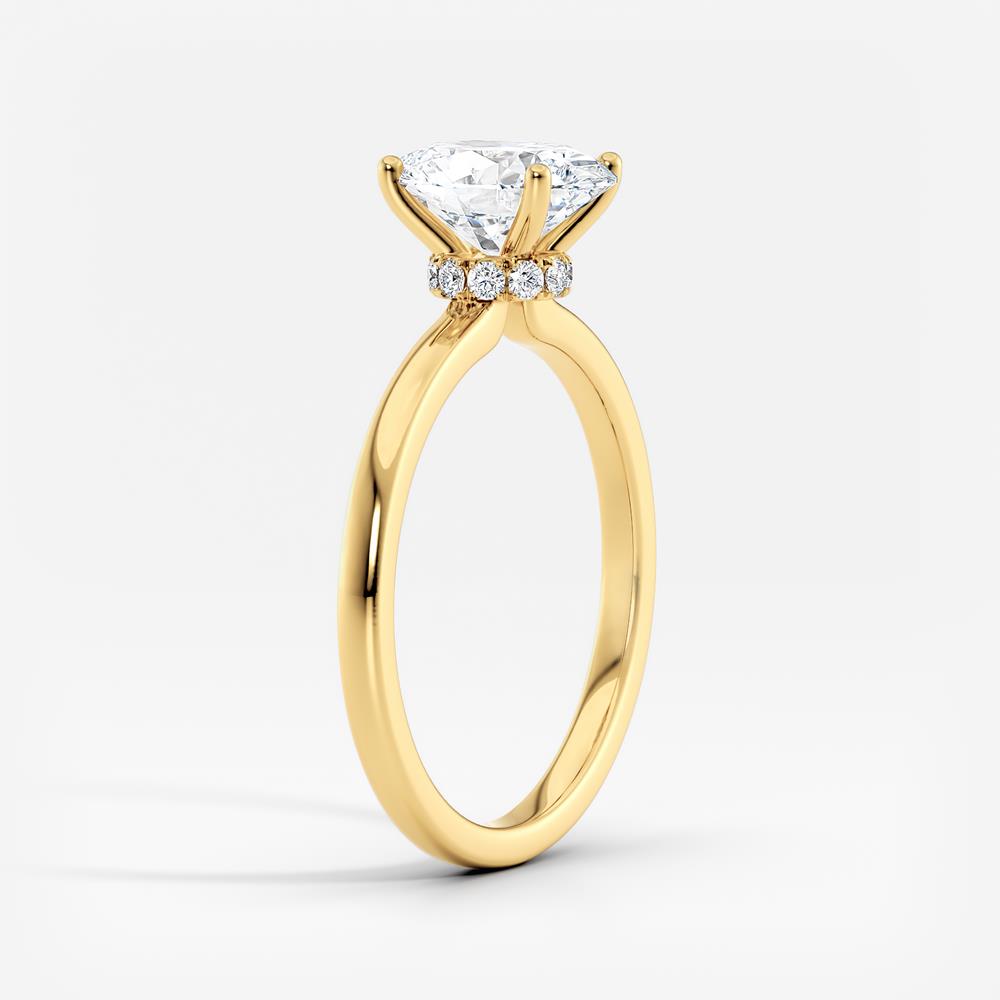 Lab Grown Diamond Ribbon Halo Engagement Ring Oval 1.00 ct. (I-J, VS1 ...