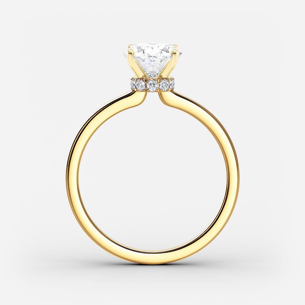 Lab Grown Diamond Ribbon Halo Engagement Ring Oval 1.00 ct. (I-J, VS1 ...