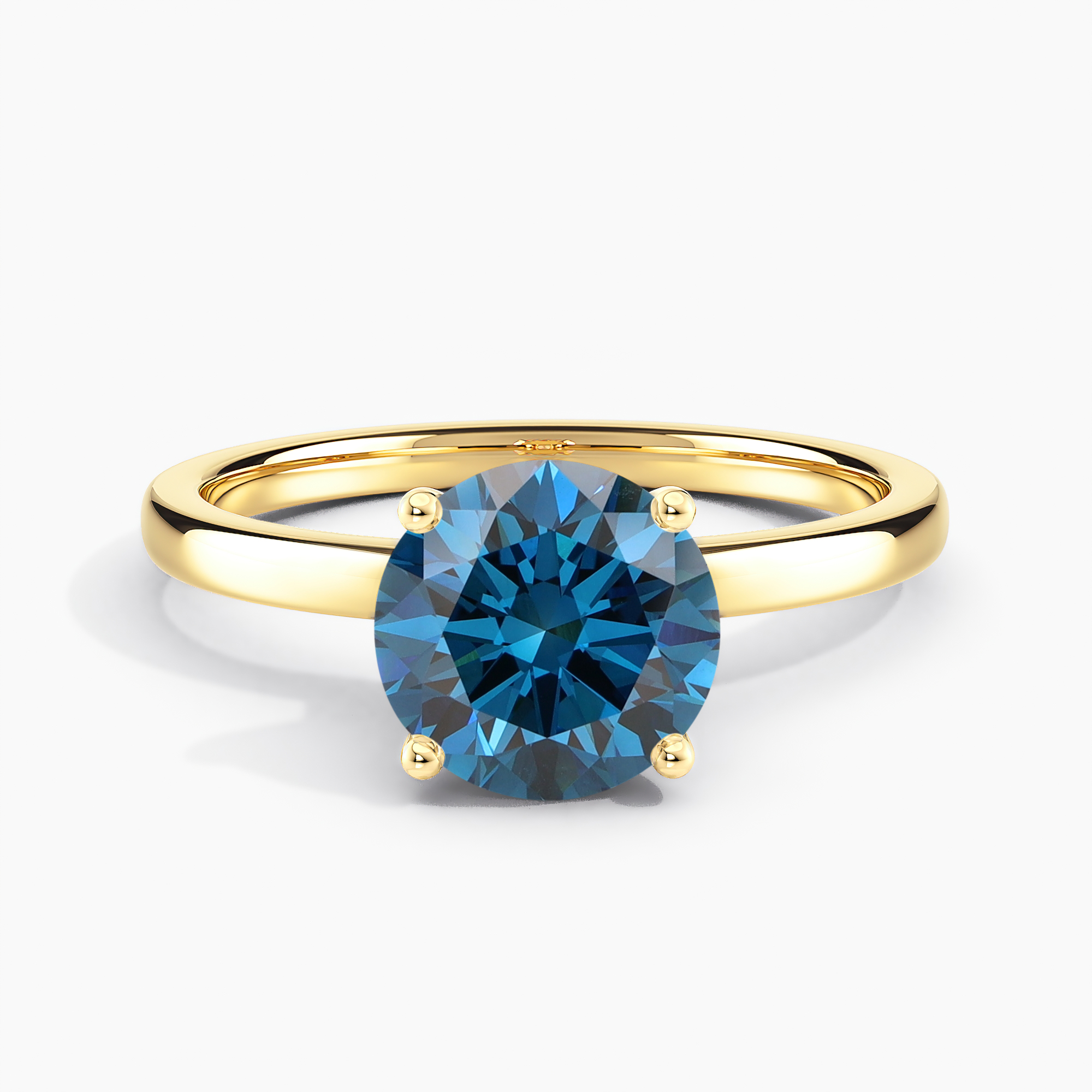 Lab Grown Diamond Ribbon Halo Engagement Ring Round 0.50 ct. (Blue, VS ...