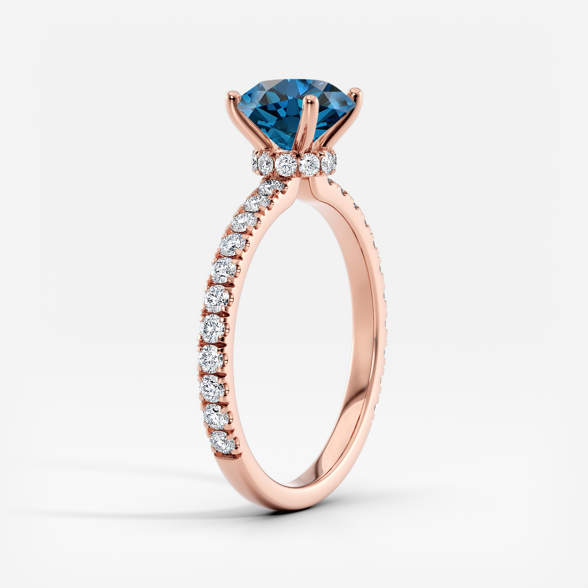 Natural Diamond Ribbon Halo Diamond Engagement Ring Round 5.00 ct ...