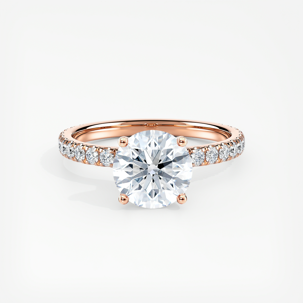 Natural Diamond Ribbon Halo Diamond Engagement Ring Round 2.00 ct. (J ...