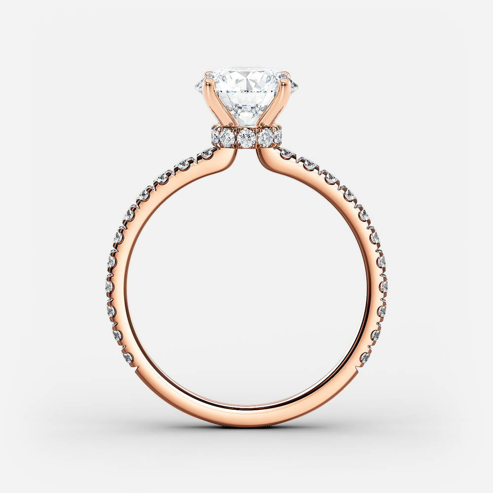 Natural Diamond Ribbon Halo Diamond Engagement Ring Round 2.00 ct. (J ...
