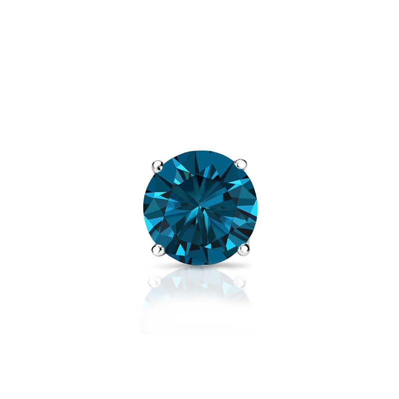「Blue-B」ELLEGARDEN 2.63 ct. t.g.w. Square Created Blue Sapphire Stud Earrings