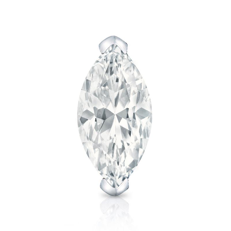 50%OFF Natural Diamond tw ct. 1.00 Marquise Earring Stud Single アクセサリー
