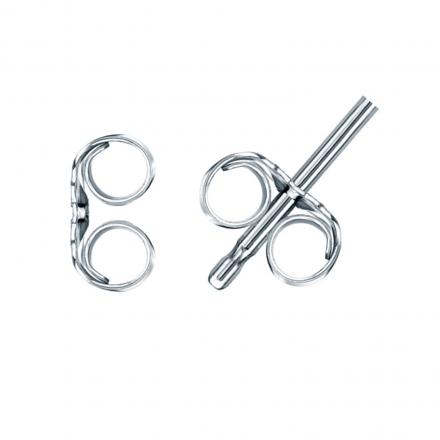  18k White Gold Earring Screw Backs Threaded Post to fit .034  Inch (1 Pair) : Clothing, Shoes & Jewelry
