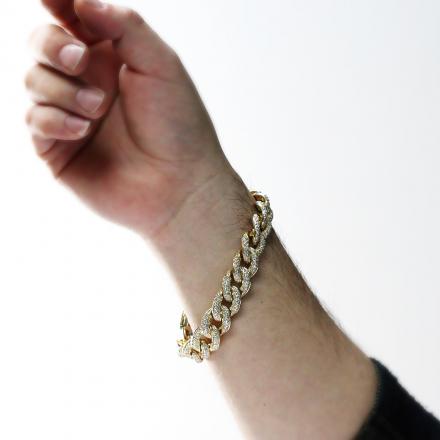 Men's Cuban Link Diamond Bracelet 10.50 cttw (9-inch)
