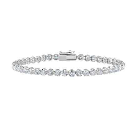 Lab Grown Diamond Round Bracelet (5.00 ct. tw.) 7 Inch in 14K White Gold