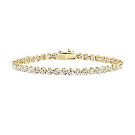 Lab Grown Diamond Round Bracelet (5.00 ct. tw.) 7 Inch in 14K Yellow Gold