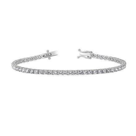 Lab Grown Diamond Tennis Bracelet (5.00 ct. tw.) Available Variation 5.00ctw to 10.00 ctw in 14K White Gold, 7 Inch