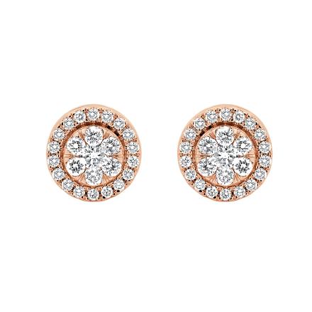 Round Lab Diamond Cluster Stud Earrings (0.67 ct. tw.)